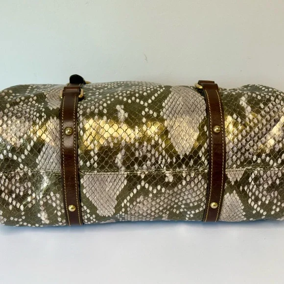 Dooney & Bourke Snake Multi Leather Satchel Crossbody Handbag - Picture 7 of 9